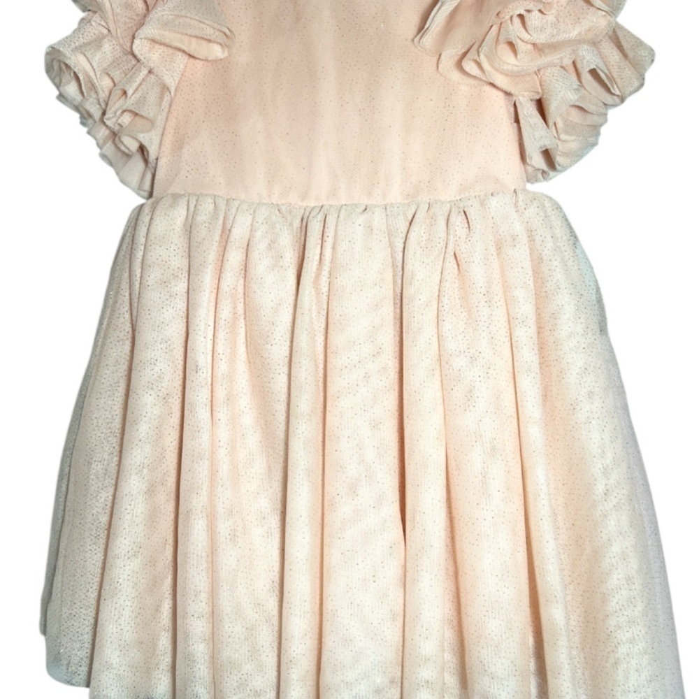 Elegant Peach Ruffle Dress - Picture 2 of 5